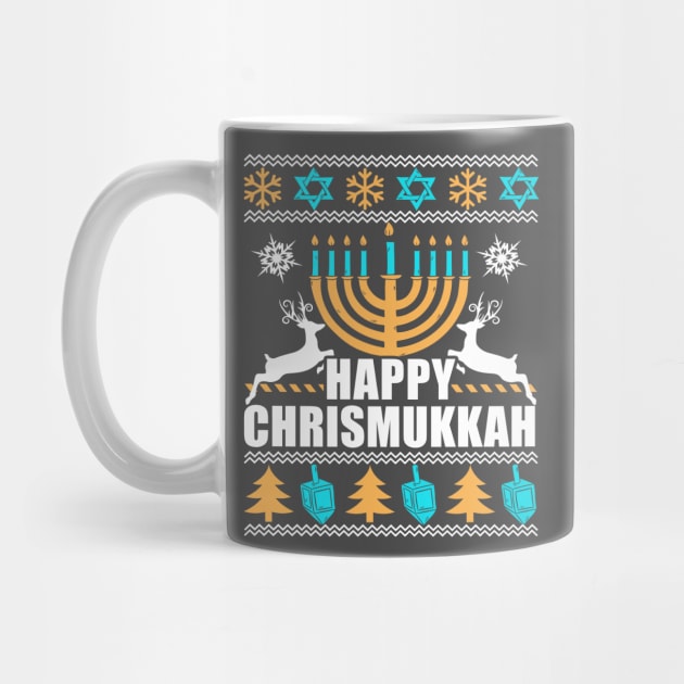 Happy Chrismukkah, Funny Hanukkah Festival Gifts Shirt by adik